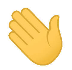 Waving hand emoji